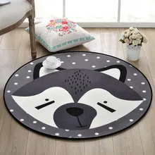 Круглый ковер с мультяшными животными для детской комнаты, компьютерное кресло, круглый ковер, домашний декор, мягкий ковер для спальни, коврики для гостиной