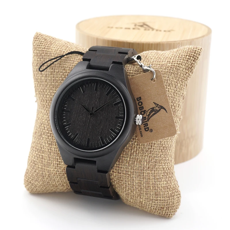 BOBO BIRD Antique Unique Design Men watches Wooden Quartz Wrist Watch with Full Wood Band in Gift Box relojes hombre custom logo