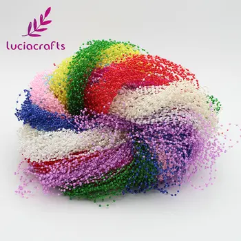 

Lucia crafts 1.2m Plastic Artificial Pearls Beads Chain Garland Flowers Wedding Party Supply Hair decoration 10pcs C0503
