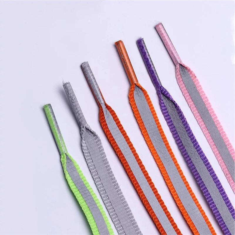 1Pair Luminous Glowing Shoelaces 3M Reflective Shoelaces Sneaker Shoestrings Running Shoelace Unisex Fashion Shoe Laces