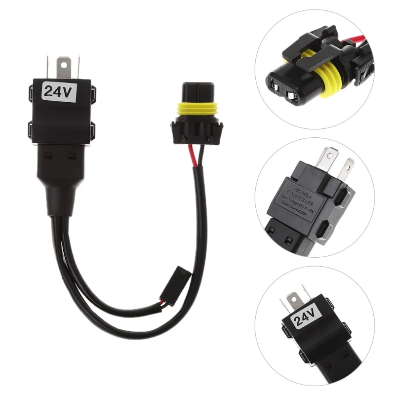 

Free delivery 2018 Relay Harness Control Cable For H4 Hi/Lo Bi-Xenon HID Bulbs Wiring Controller