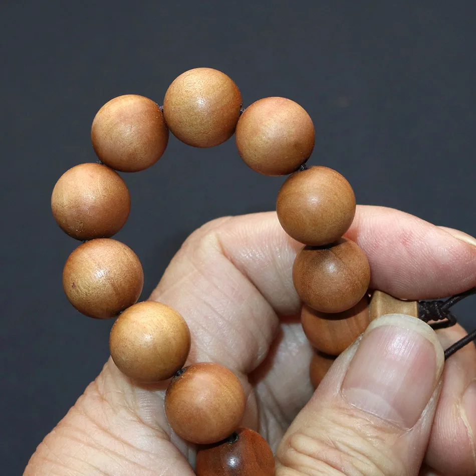 12 мм натуральный мисур индийского сандалового дерева молитва бусины браслет женский подарок деревянный браслет сильный молочный аромат