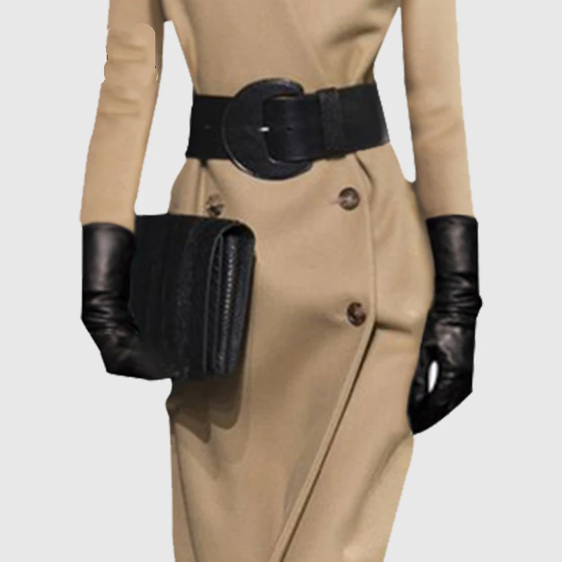 Bourgogne cou 2018 À Manches Ceinture D'hiver Longues V De Manteau Gaine Nouveau Avec Laine Mode camel Femmes wwxSrZFq8