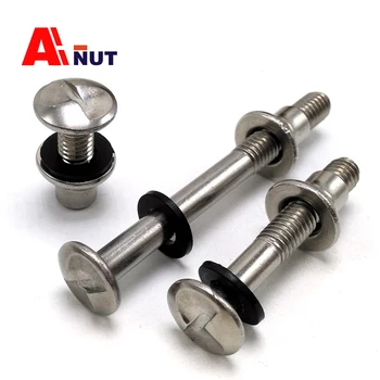 

M6 One Way guardrail bolt set , 201 stainless steel Anti dismantling screw with nut and washer 12mm-100mm