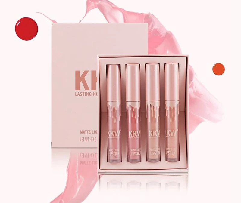 4pcs/set Lip Gloss Woman Makeup Gift For Friend Set Matte Lipstick Waterproof Long Lasting Lip Beauty Makeup Cosmetic