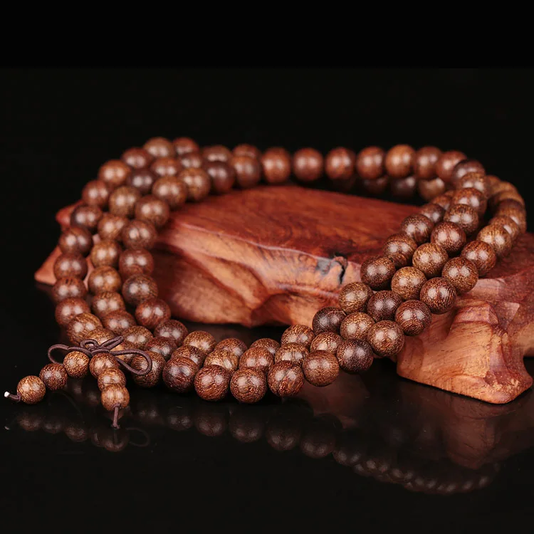 Будда ювелирные изделия золото сандалового дерева браслет Йога деревянный Бусины мала Шарм для Для мужчин Для женщин jewelry Рождественский подарок