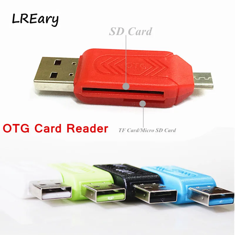 

2 in 1 USB OTG Card Reader Universal Micro TF/SD Card Reader Phone Extension Headers memory Adapter