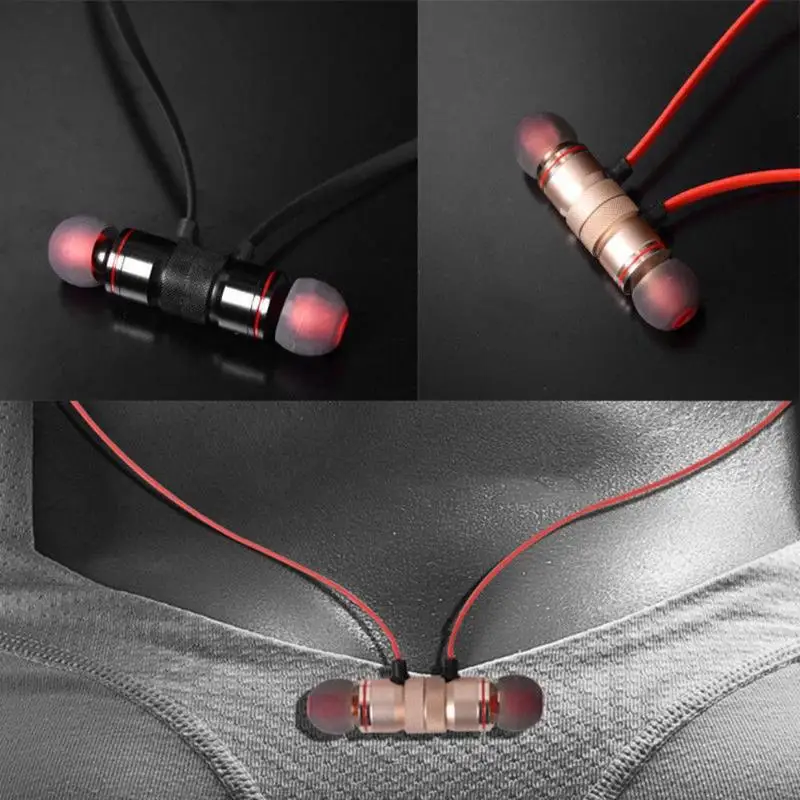 XT6 беспроводные наушники Bluetooth 4 1 Металлические Магнитные спортивные
