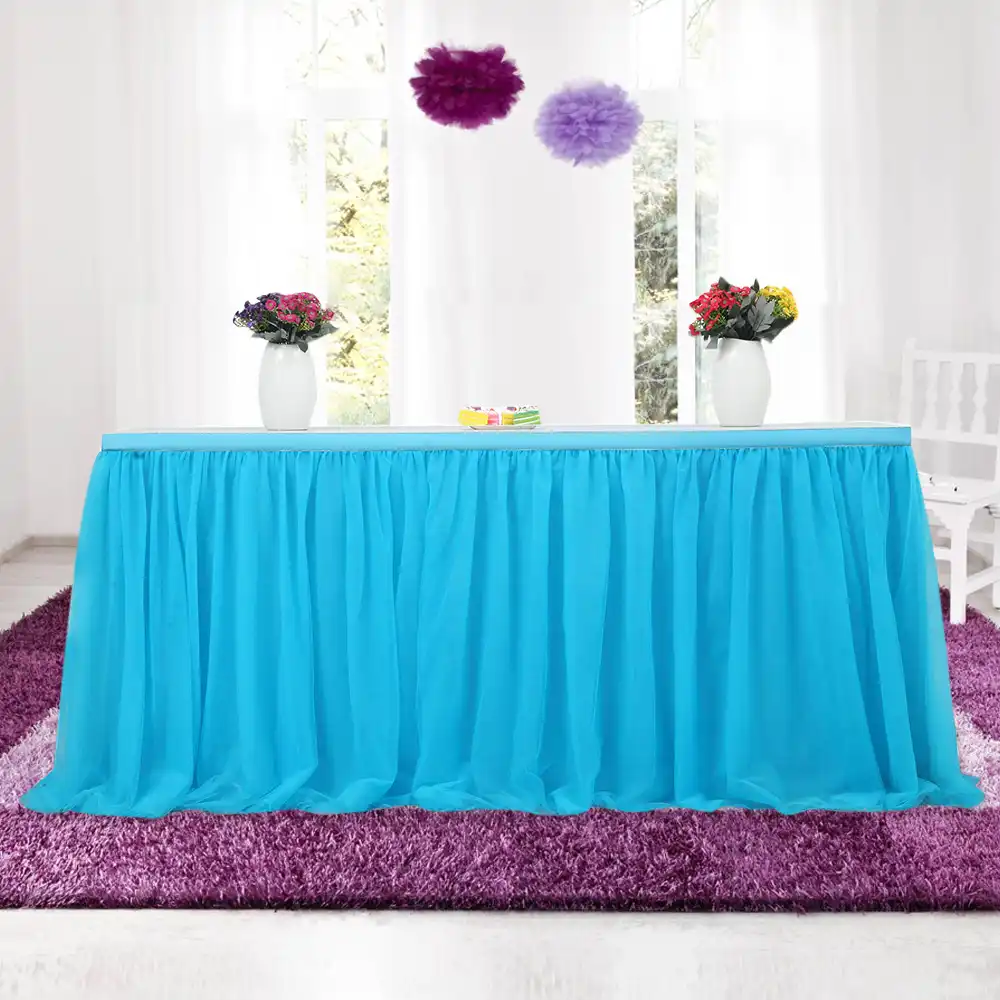 6 Colors Table Skirt Tableware Cloth Wedding Table Skirt Baby