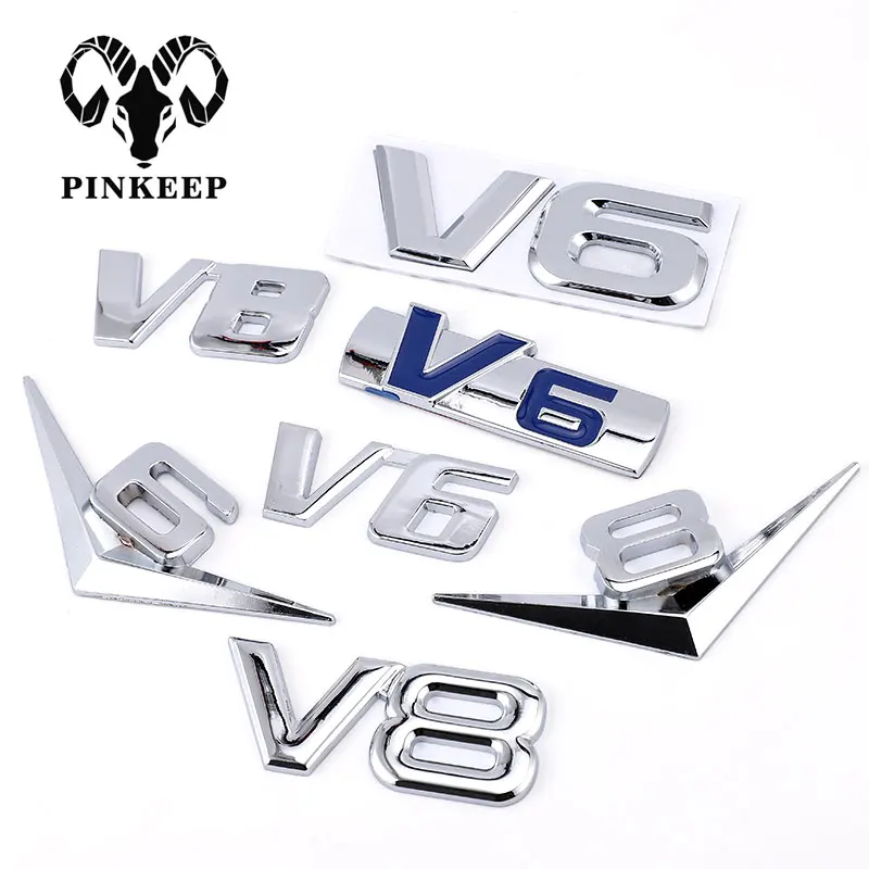 

Car Styling 3D Metal V6 V8 Engine Display Car Sticker Emblem Badge Auto for Jeep BMW Ford Volvo Nissan Mazda Audi Honda car Lada