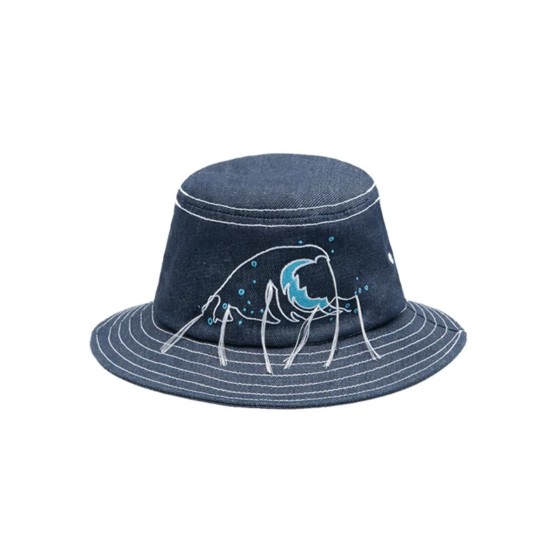 Повседневная модная Джинсовая Шляпа в рыбацком стиле, украшенная кисточками, для женщин и мужчин, унисекс, шапки-ковши Bob на плоской подошве