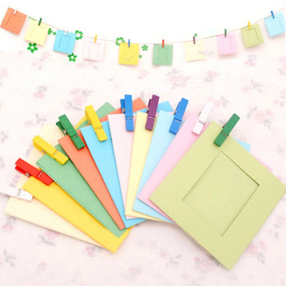 

10pcs/set Colorful 3 inch Wall Hanging Frame Pictures Fujifilm Instax Mini 8 Instant Camera Home Decor Paper Photo Frames