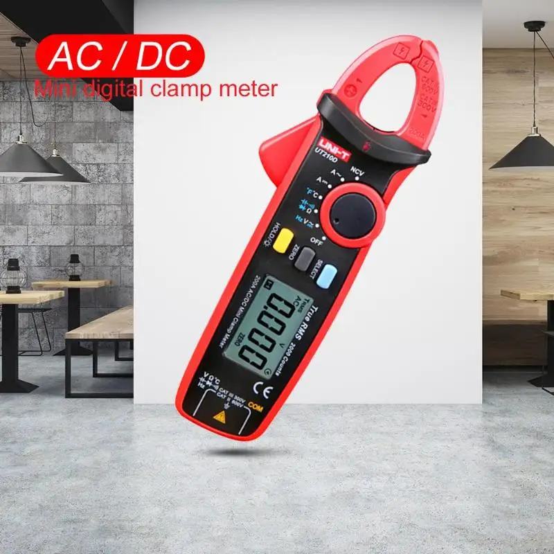 

UNI-T UT210E True RMS Mini Digital Clamp Meters AC/DC Current Voltage Auto Range VFC Capacitance Non Contact Multimeter Diode