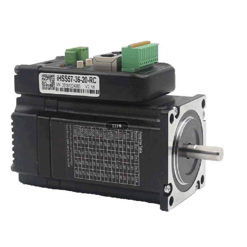 JMC nema 23 2 фазный 2нм 4.5A интегрированный автобус шаговый двигатель IHSS57 36 20 RC|Драйвер