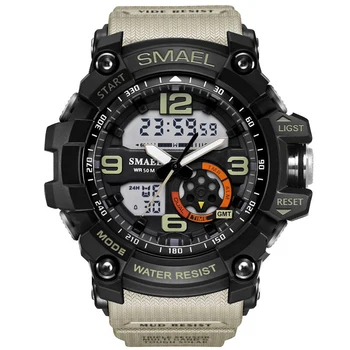 

2018 Fashion Mens Sports Watches Male Clock Analog Digital LED Electronic Quartz Wristwatches Waterproof Swimming Military Watch