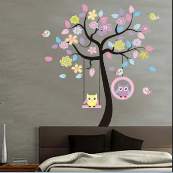 

Home Room Decor Art Vinyl Quote Wall Decal Stickers Bedroom Removable Mural DIY Cartoon Owl Kid Bedroom Living Room Wall Sticker