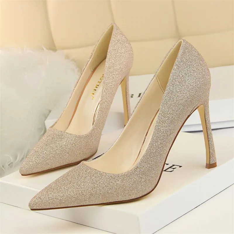 

New high-quality fashion women's shoes with super high-heeled shallow mouth pointed sexy thin nightclub shoes women's high heels