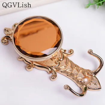 

QGVLish 2Pcs Crystal Curtain Hooks Coat Hanger Curtain Accessories Tieback Buckles Tassel Tower Brush Holder Curtain Holdback