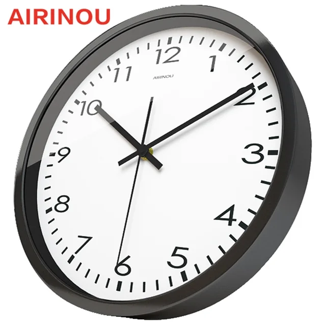 Airinou Corridor, Living White Simple Modern Office Wall Clock , High