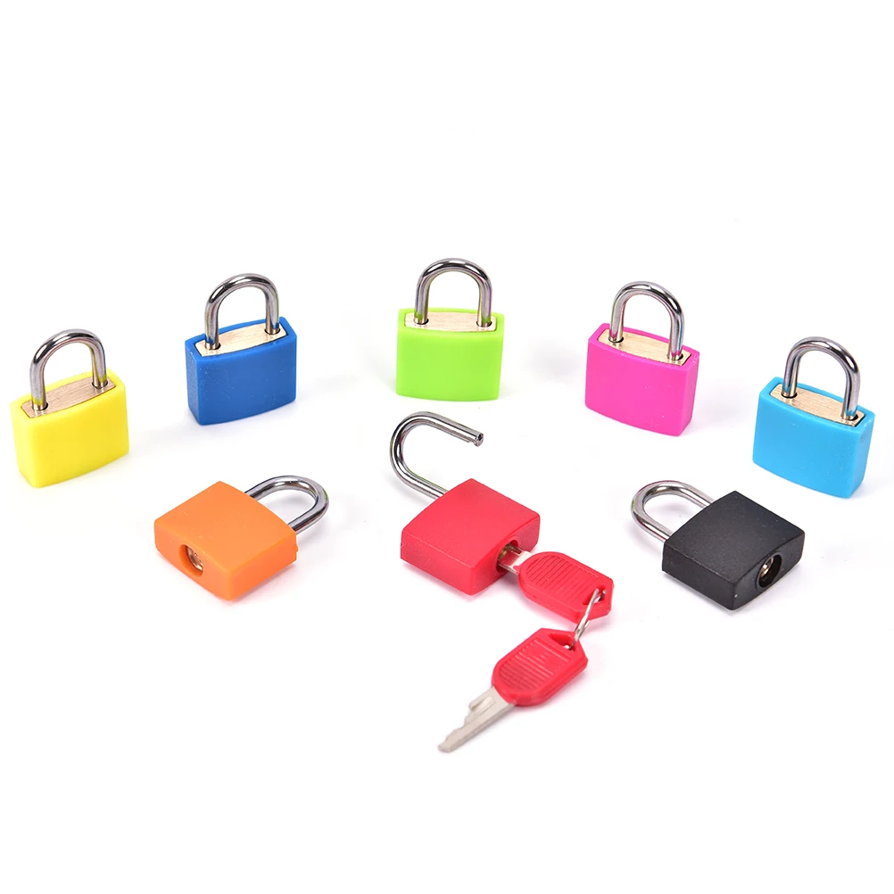 1Set Colorful Plastic Metal Suitcase Diary Lock With 2 Keys Case Travel Luggage Suitcase Lock Padlock Kit
