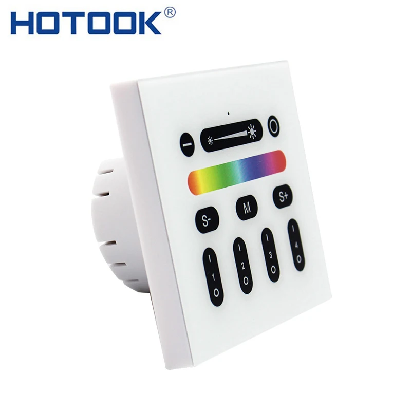 

2.4G Mi Light LED Controller RGBW Wireless RF touch Remote 4 Zone LED Wall Switch Panel for Milight Series LED Light Bulbs