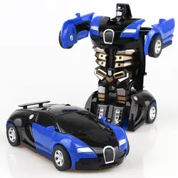 2019 деформация Bugatti преобразует модель автомобиля в робота игрушки мальчики образование DIY игрушки подарок