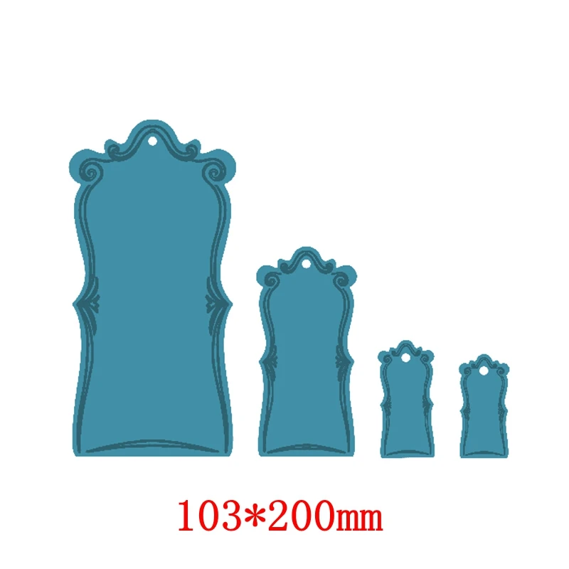 

4pcs/set Torn Tag Frame Metal Cutting Dies Stencils For DIY Scrapbooking Decoration Embossing Paper Card Handcraft Die Cut 2019