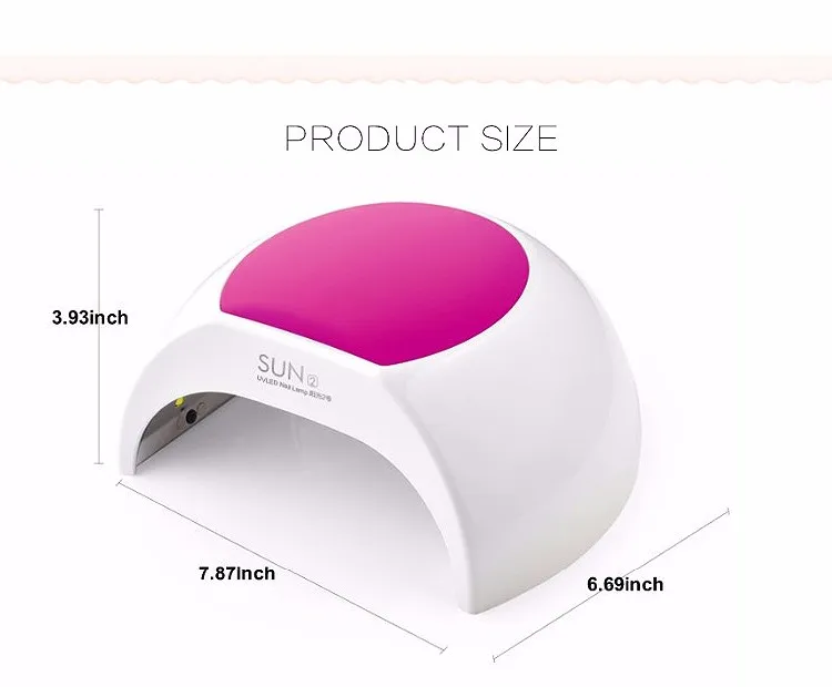 Profissional do Prego Lâmpada Almofada de Silicone para Silicone para Unhas de Unhas de Gel Polonês com Sensor Sensor de de Sunuv Sun2 Lâmpadas Led Prego 48 w Nail Secador uv Rosa de 14 Sunuv sun2 lâmpadas led prego 48 w