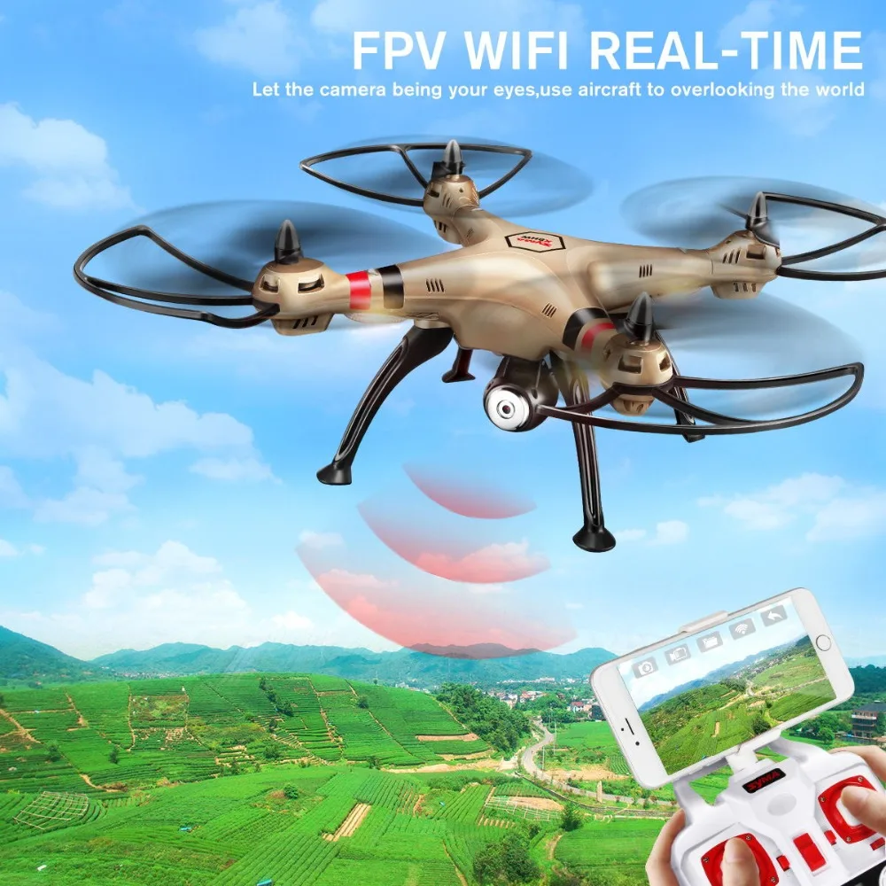 

SYMA X8HW RC Drone With Camera HD Wifi FPV RC Quadcopter 2.4G 4CH Gyroscope Remote Control RC Helicopter Dron Headless Mode Gift