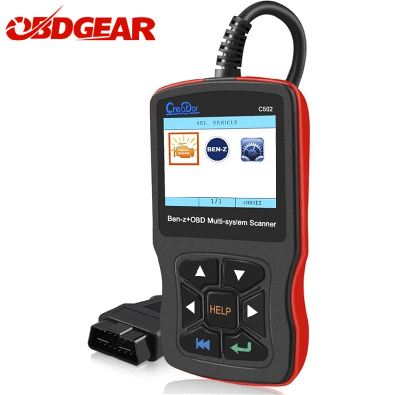 Мультисистемный Creator C502 OBD2 автомобильный сканер для Mercedes benz w211 w124 w212 ABS SRS Oil EPB