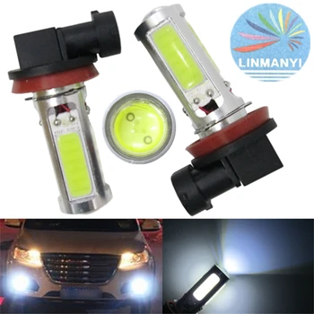 

2PCS*High Power PS19W PGJ19-3 H11 COB 25W With Lens 12V DRL Day Driving Head Light Fog Bulb White Xenon Super Bright Car Styling