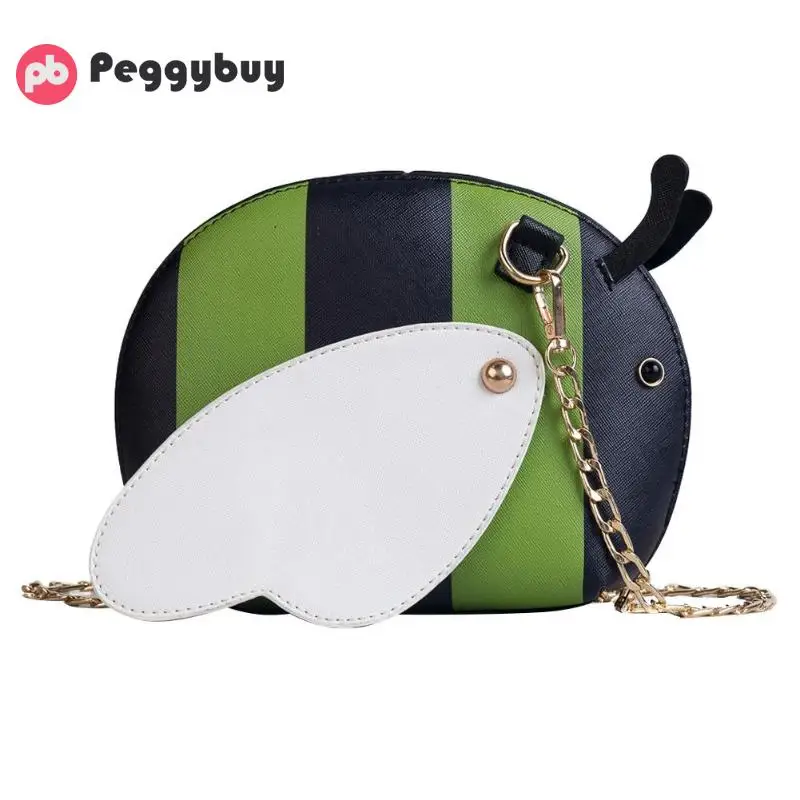 

Cute Cartoon Bee Shape Shoulder Bags Women Animal PU Leather Chain Zipper Messenger Crossbody Bag Handbag Totes Mochilas Bolsas