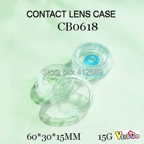 

contact lens case transparency flat cover travel box small dualbox CB0618 (5PCS/LOT)