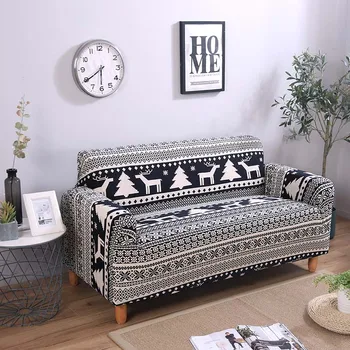 

decorUhome 1PC Detachable sofa cover Xmas Baroque Geometry flower Plants couch cover for living room