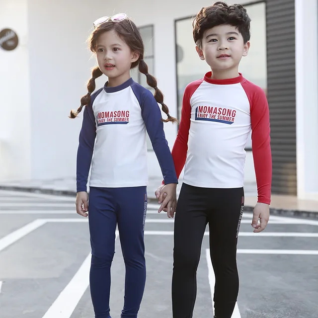 Best Offers New Children's Swimsuit Boys Split Long Sleeved And Trousers Two Pieces Surfing Suit Kids Swimwear With Hat Best Offers New Children's Swimsuit Boys Split Long Sleeved And Trousers Two Pieces Surfing Suit Kids Swimwear With Hat