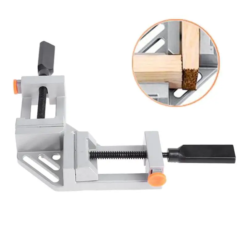 

Aluminum 2 Handle 90 Degree Right Angle Clamp Corner Clamp Vise Vice for Woodworking Frame Clip Right Angle Fixed Tool