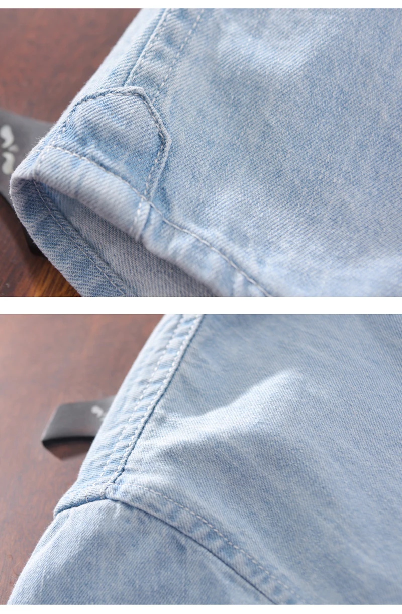 Летние модные мужские рубашки синего цвета с короткими рукавами и лацканами повседневные мужские рубашки свободного кроя винтажные джинсовая рубашка Тройник платье