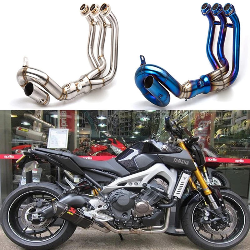 

Stainless Steel Full System Motorcycle Exhaust Modified Front Mid link Pipe Slip-On For Yamaha FZ-09 MT-09 MT09 not for Tracer