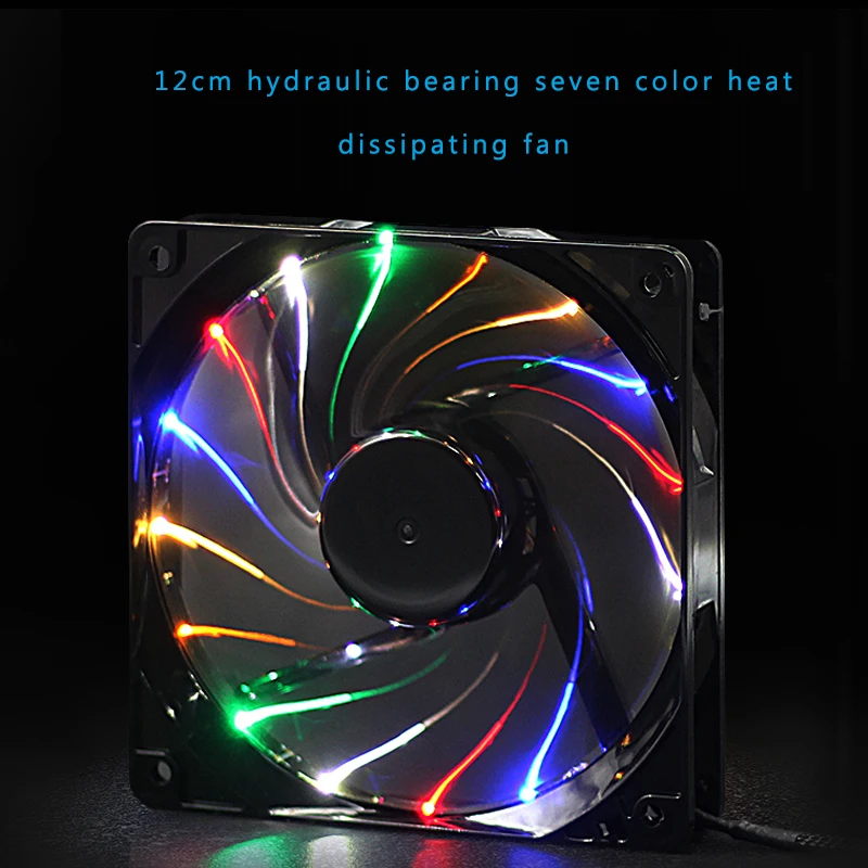 

120mm 4pin + 3pin mute multicolored LED case