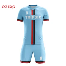 Небесно-голубая игровая футболка Персонализированная сублимированная футбольная майка цена