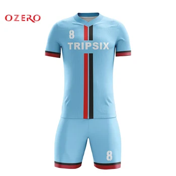 

sky blue color sublimation soccer jersey personalised sublimation football jersey wholesale price