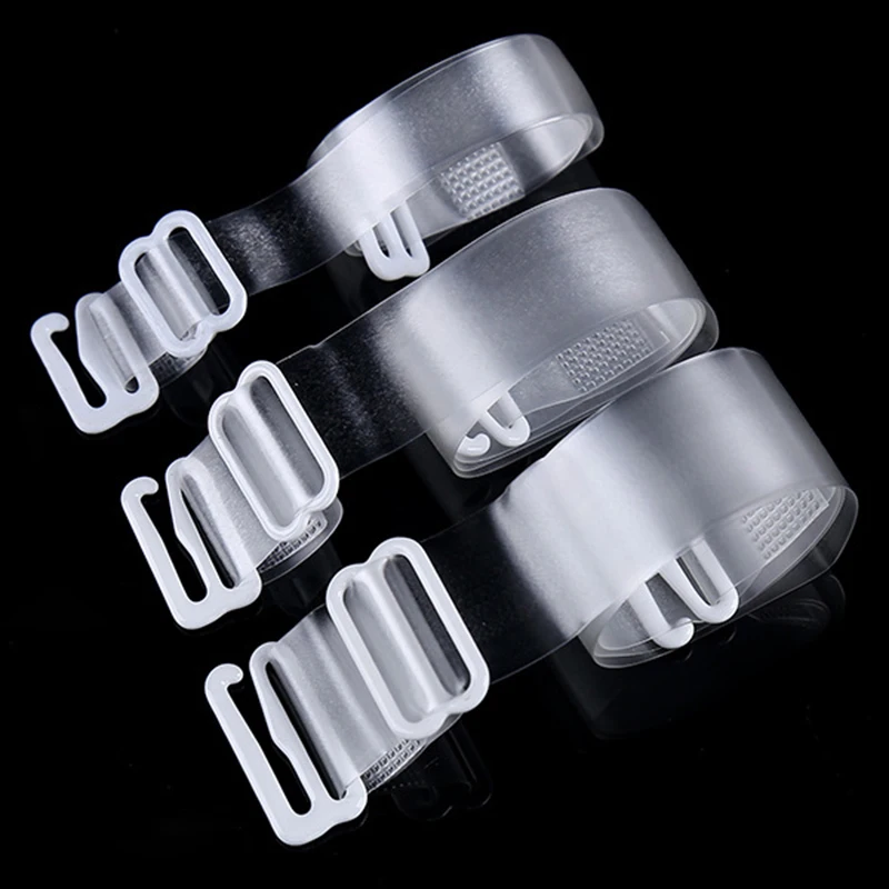 Buy 1cm 1.5cm 1.8cm Wide Women Elastic Non Slip Bra Strap Adjustable Invisible