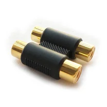 Двойной 2 X RCA Phono муфта Женский аудио видео адаптер разъем twin Av гнездо позолоченные
