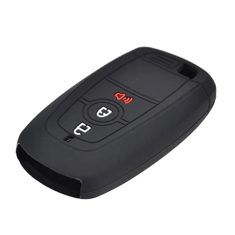 2Pcs Silicone Car Remote Key Fob Cover Case For Ford F-150 F-250 F-350 Fusion Fiesta Mustang Explorer Skin Jacket 4 Button