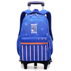 Сумка на колесах школьная сумка рюкзак школы для девочек/мальчиков 2/6 колеса школьные сумки тележки малыш Чемодан колесных рюкзак