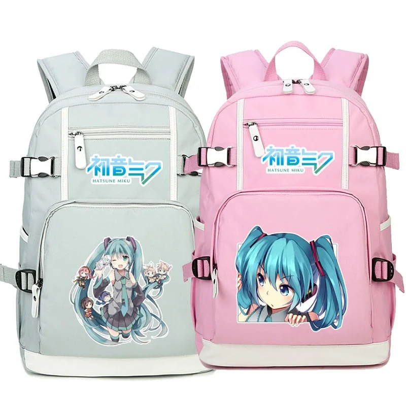 

High-Q Unisex Anime Hatsune Miku backpack girls women VOCALOID Hatsune Miku large capacity backpack