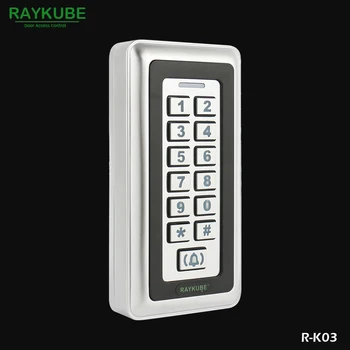 

RAYKUBE Password Keypad RFID 125HKz Reader Metal Case For Door Access Control System R-K03