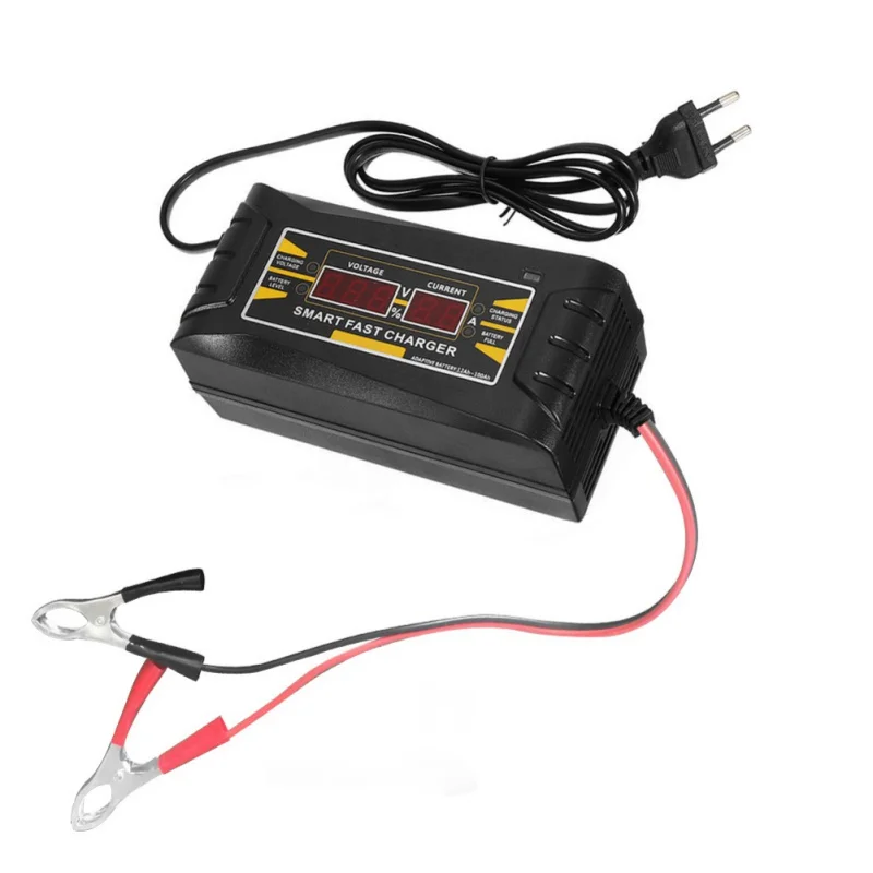 Car Battery Charger Full Automatic Smart Fast Power Charging Suitable For Car Motorcycle With EU/US Plug 150V-250V To 12V 6A