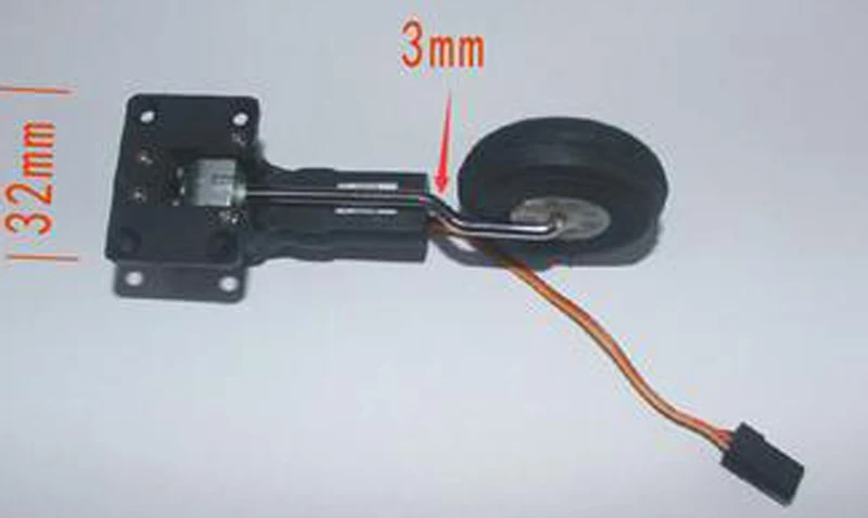 25 г цифровой сервопривод металлический электронный Выдвижной шасси с передним/задним колесом для DIY RC самолет FMS вертолет - Цвет: 1PC Rear Wheel