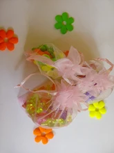17x23cm 1000pcs/lot christmas organza baggage pink drawstring bag pouch for meals/jewellery/sweet/wedding ceremony reward bag small packaging bag